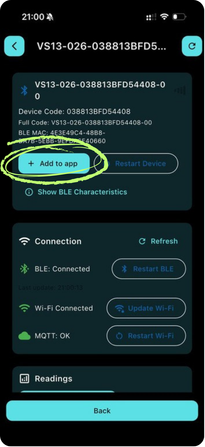 Tap + Add to app