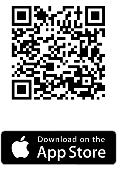 QR code and App Store badge